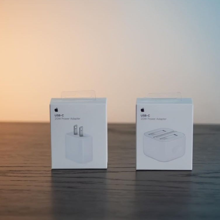 Pack of 2 :20w Original 3 Pin Adapter with 20w Lightning Cable