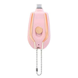 Mini Power Emergency Pod Keychain Charger With Type-C and iPhone Port