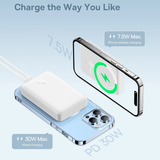 20W Wireless Power Bank is a 6,000mAh capacity battery pack supporting “MagSafe”