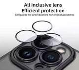 Transparent Magnetic Ring Plated iPhone Case With HD Glass Camera Protector